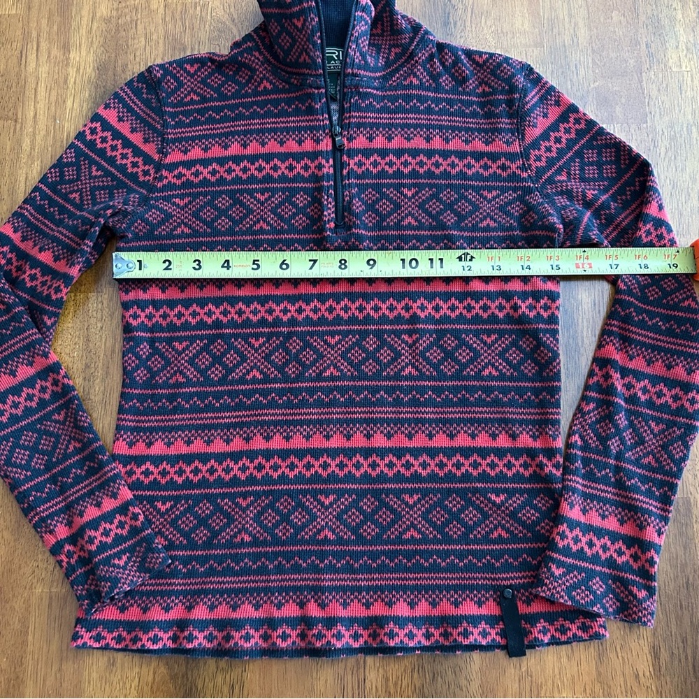 Lauren Ralph Lauren Active Nordic Waffle Knit Thermal 1/4 Zip Pullover Small - Picture 11 of 13